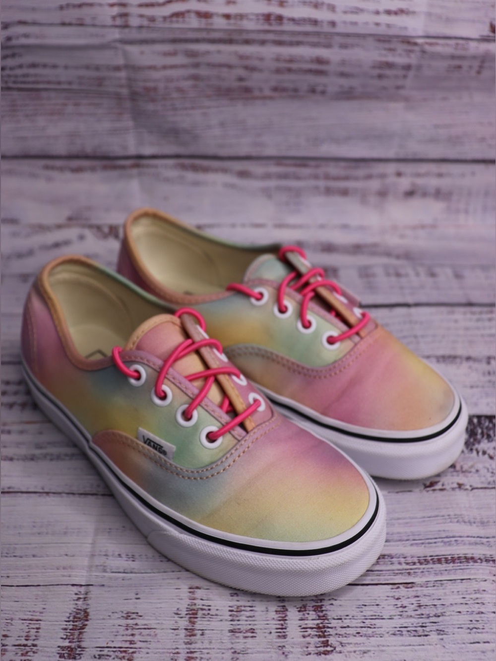 Vans Authentic Aura Shift Women Size 5 / Youth 3.5 Pink Yellow